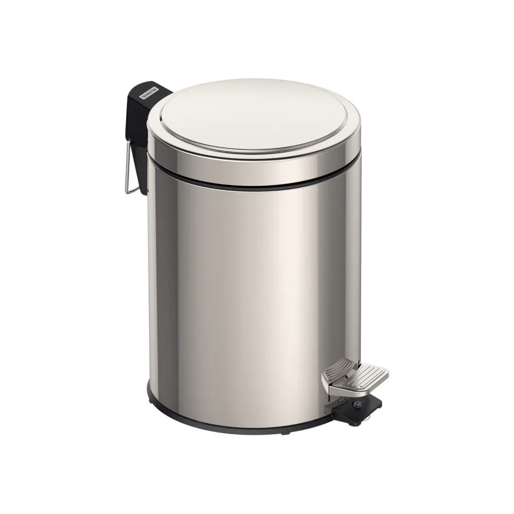 Lixeira com Tampa e Pedal Brasil Tramontina 5 Litros - Aço Inox