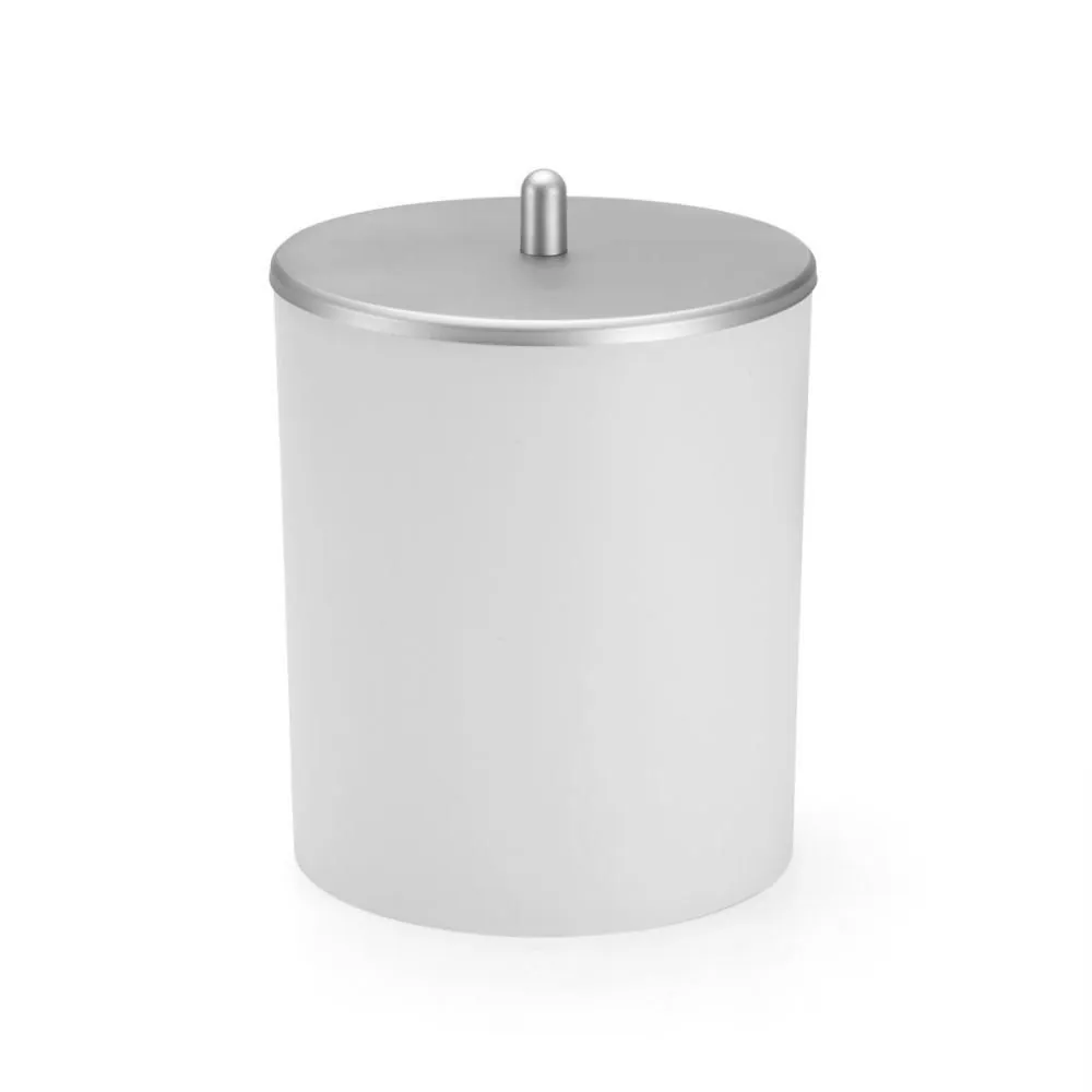 Lixeira Multiuso Cromo Fosco Conceito 5 Litros Arthi - Branco