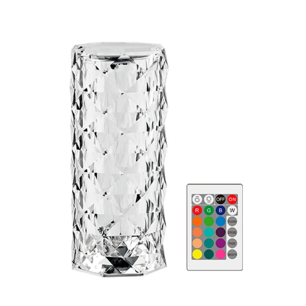 Luminária de Mesa Led Taschibra Crystal Rgb com Controle Remoto