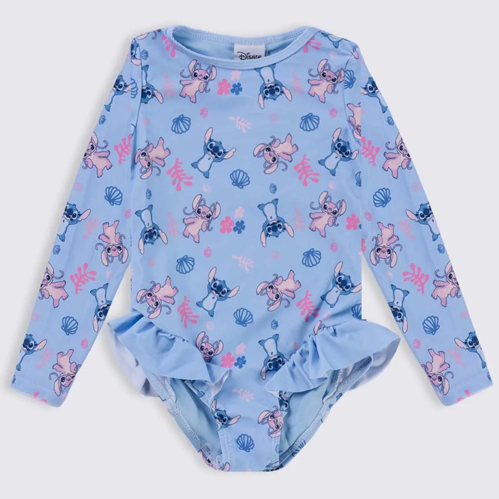 Maiô Infantil Stitch 1 a 3 Anos Disney Azul