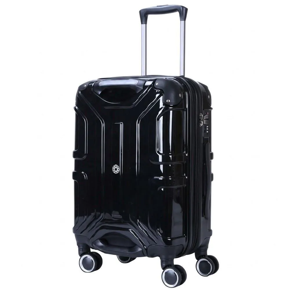 Mala de Bordo Abs 360° 10Kg Della Import - Preto