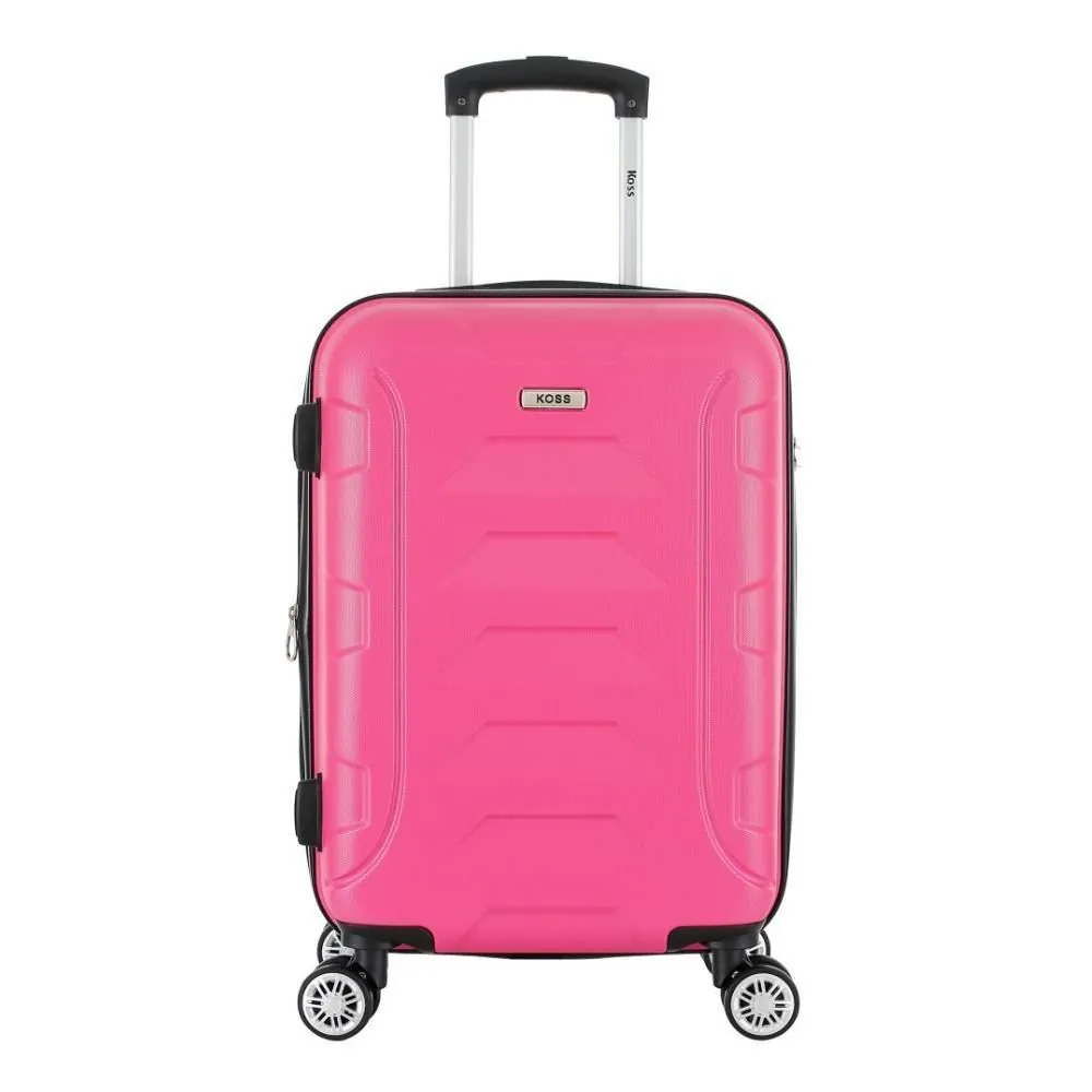 Mala de Bordo Abs 360° Flórida 10Kg Koss - Rosa