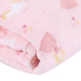 Manta de Bebê Microfibra 90X110 cm Baby 1 Peça - Coração Rose