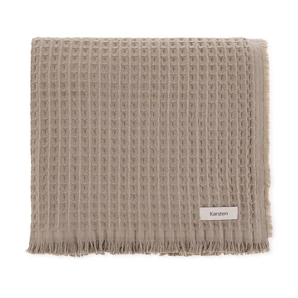 Manta Decorativa Denver 1,50X2,00 m 100% Algodão Karsten - Taupe