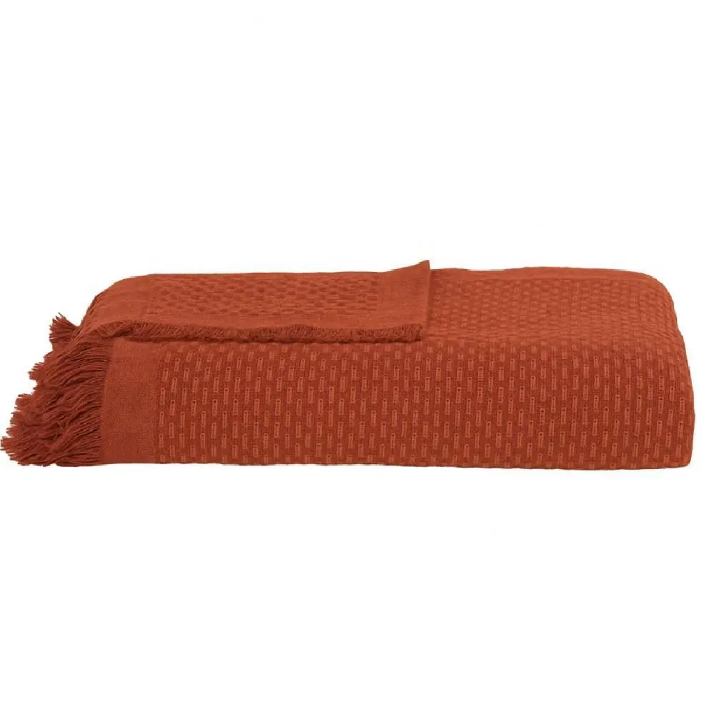 Manta Decorativa para Sofá Búzios - Terracota