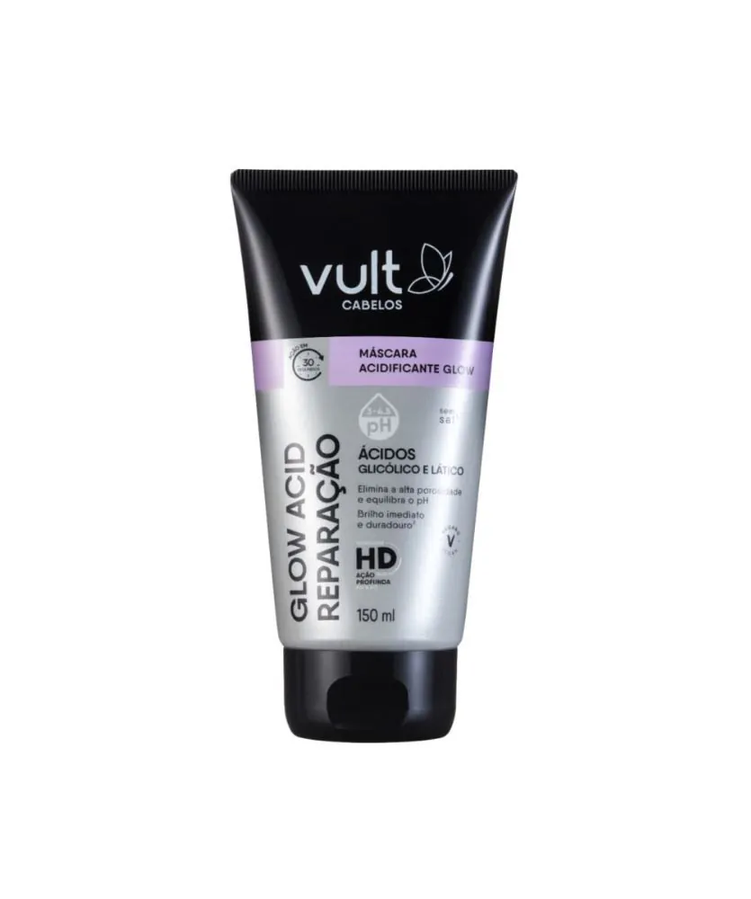 Máscara Capilar Glow Acidificante Vult Cabelos 150Ml