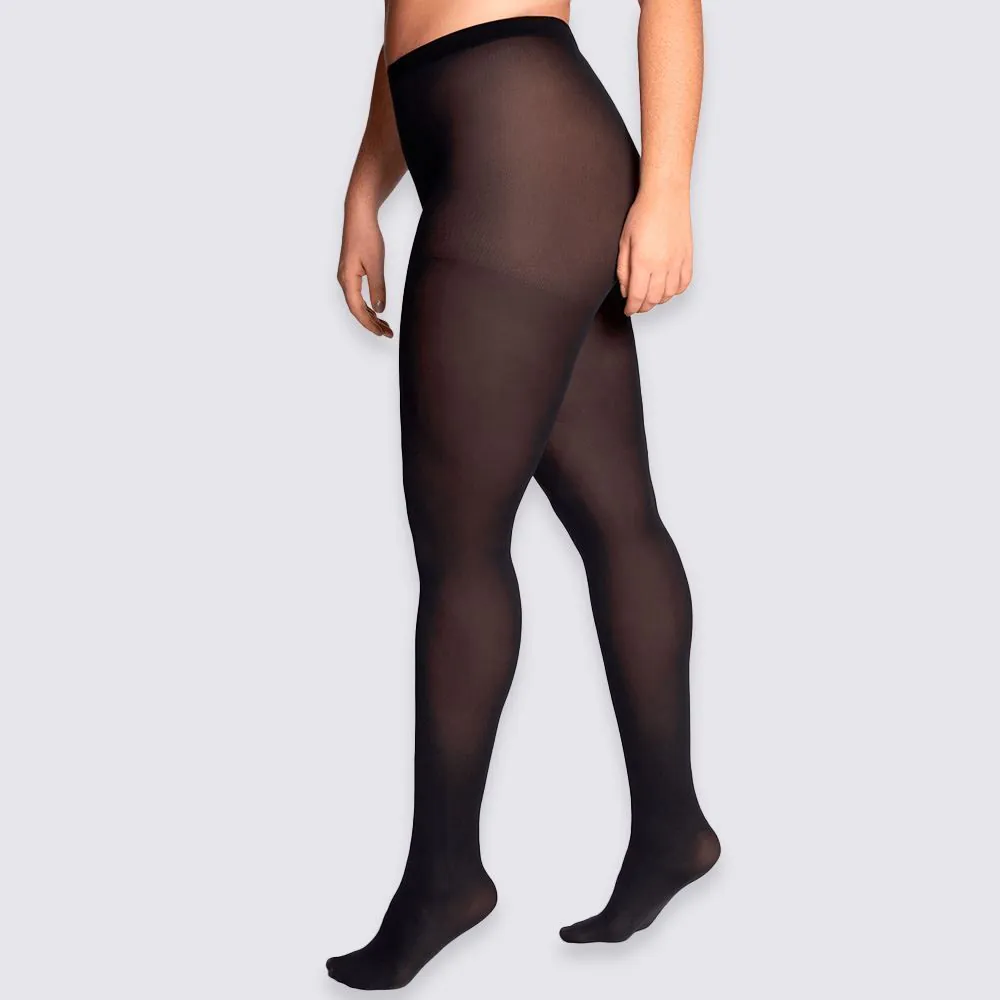 Meia-calça Plus Size Loba Opaca Fio 40 Lupo Preto
