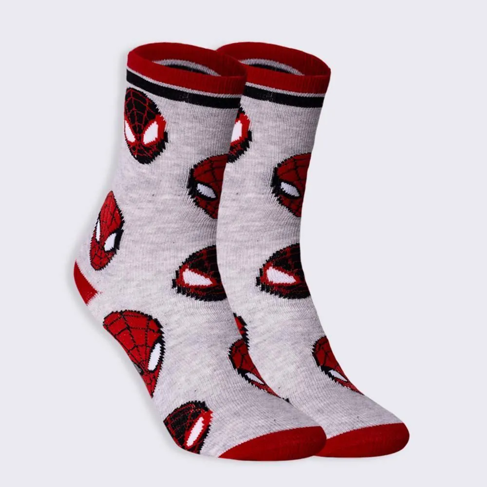 Meia Cano Longo Homem Aranha Marvel - Cinza 34/38