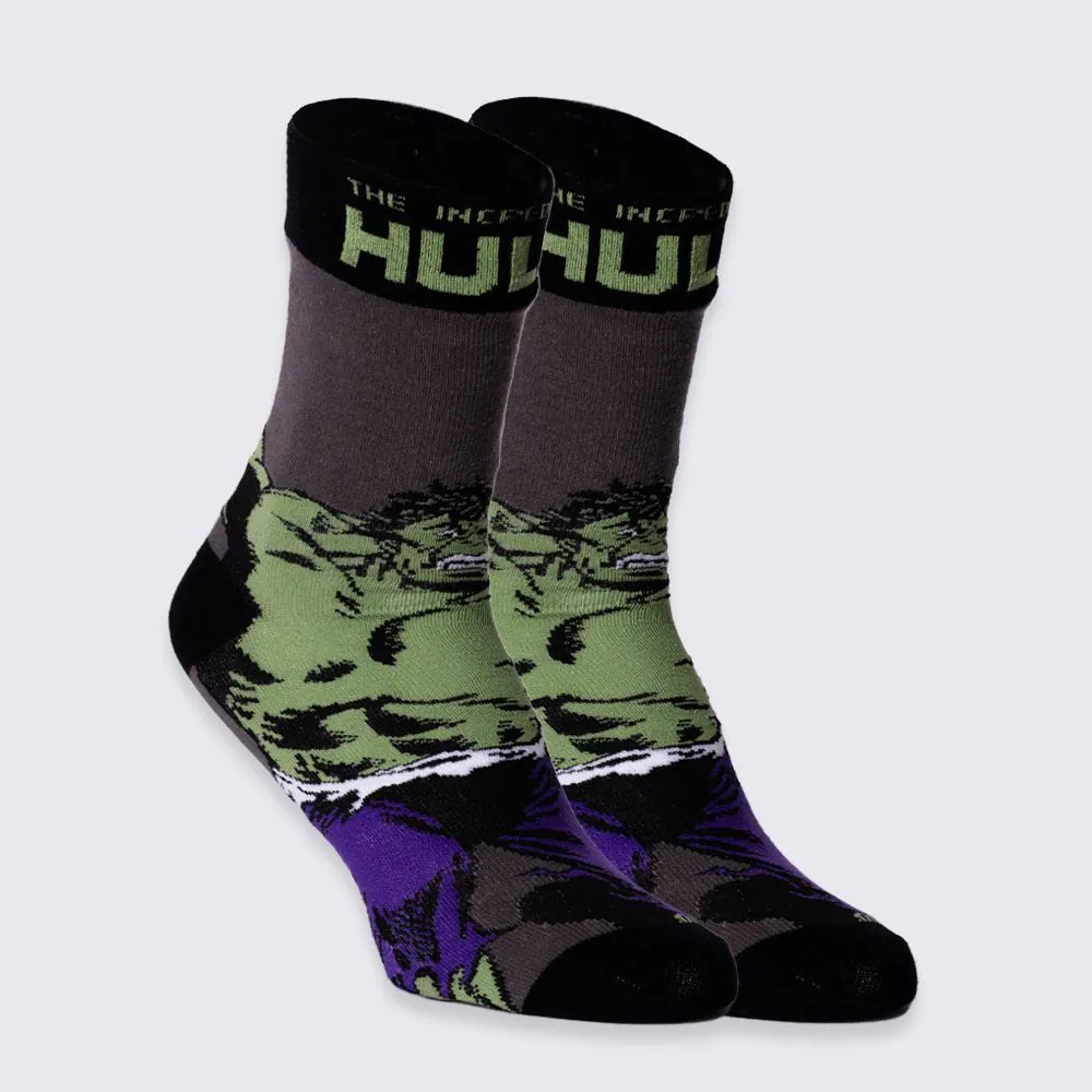 Meia Cano Longo Hulk Marvel - Cinza 39/43