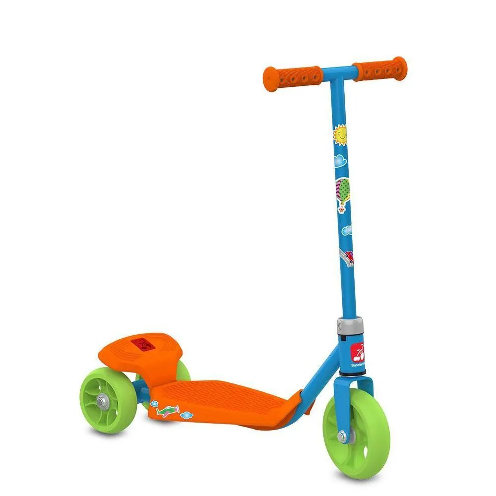 Meu Primeiro Patinete Azul Laranja Brinquedos Bandeirante