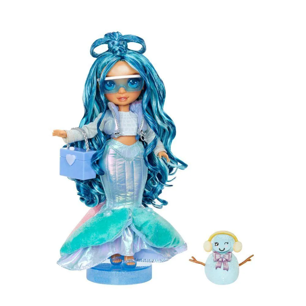 Mini Boneca Rainbow High Winter Wonderland Doll m Brinq - Skyler Azul