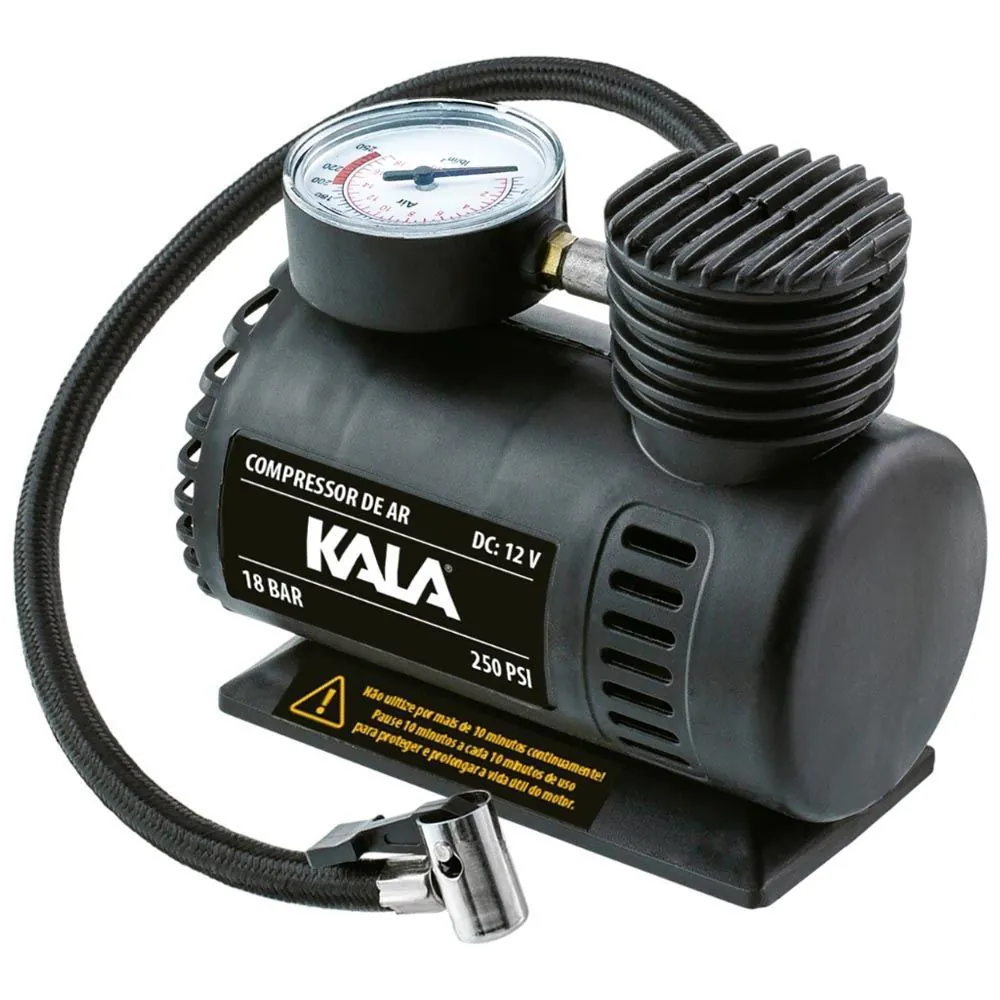 Mini Compressor de Ar 12V 250Psi Kala - Bivolt