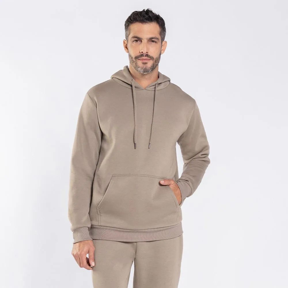Blusão Moletom Masculino Canguru Marc Alain Bege