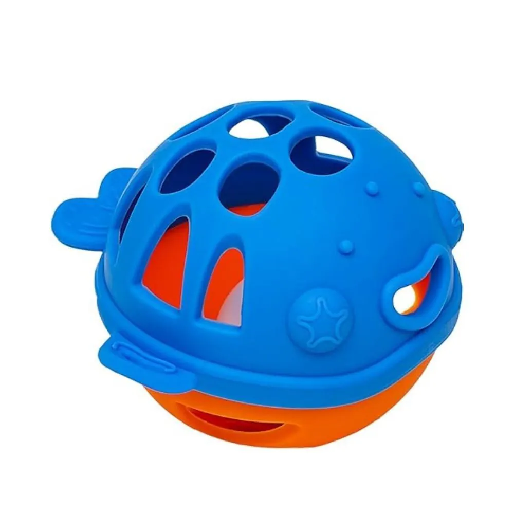Mordedor Infantil de Silicone Baleia Buba - Azul