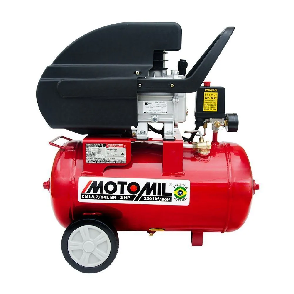 Compressor de Ar Motomil 24 Litros Cmi 8,7/24BR - Bivolt