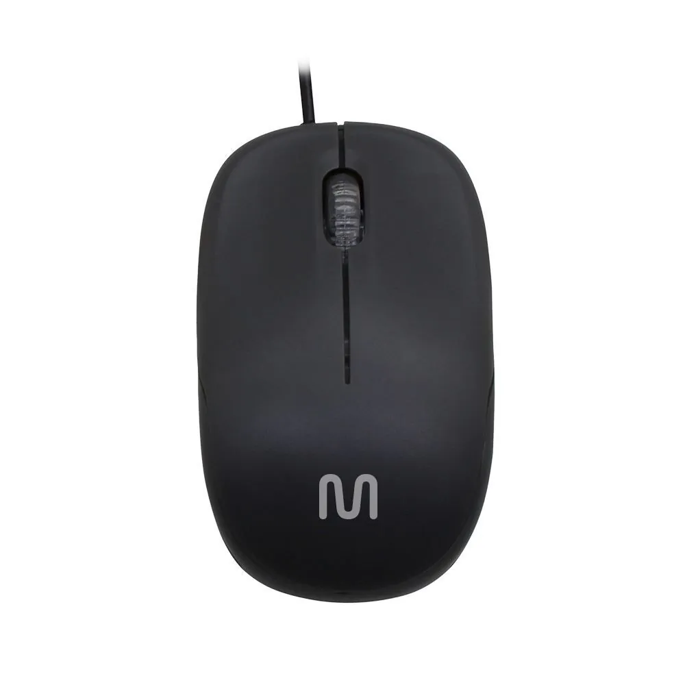 Mouse Multilaser com Fio Entrada Usb Mo255 - Preto
