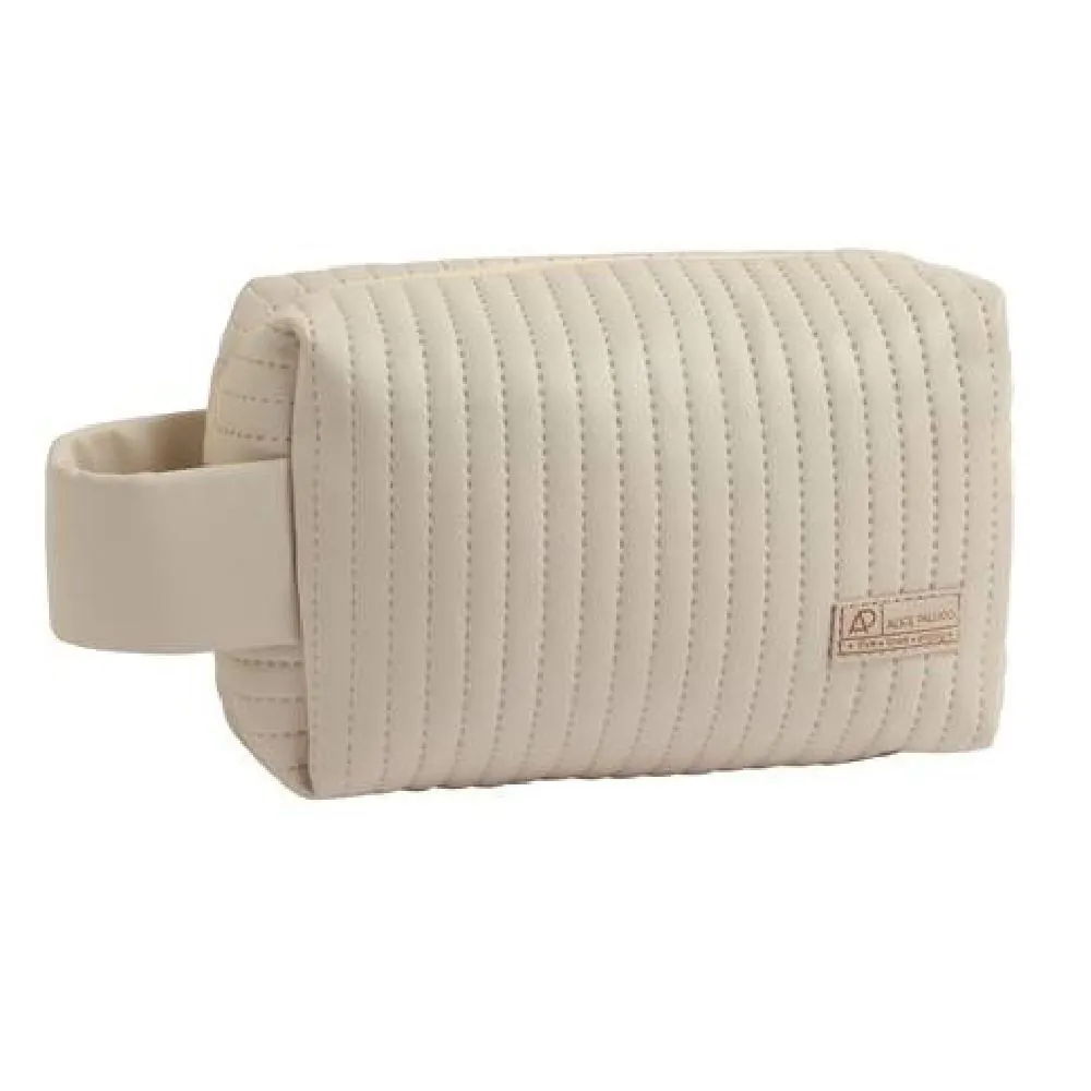 Necessaire Retangular Puffer Alice Palluci - Bege