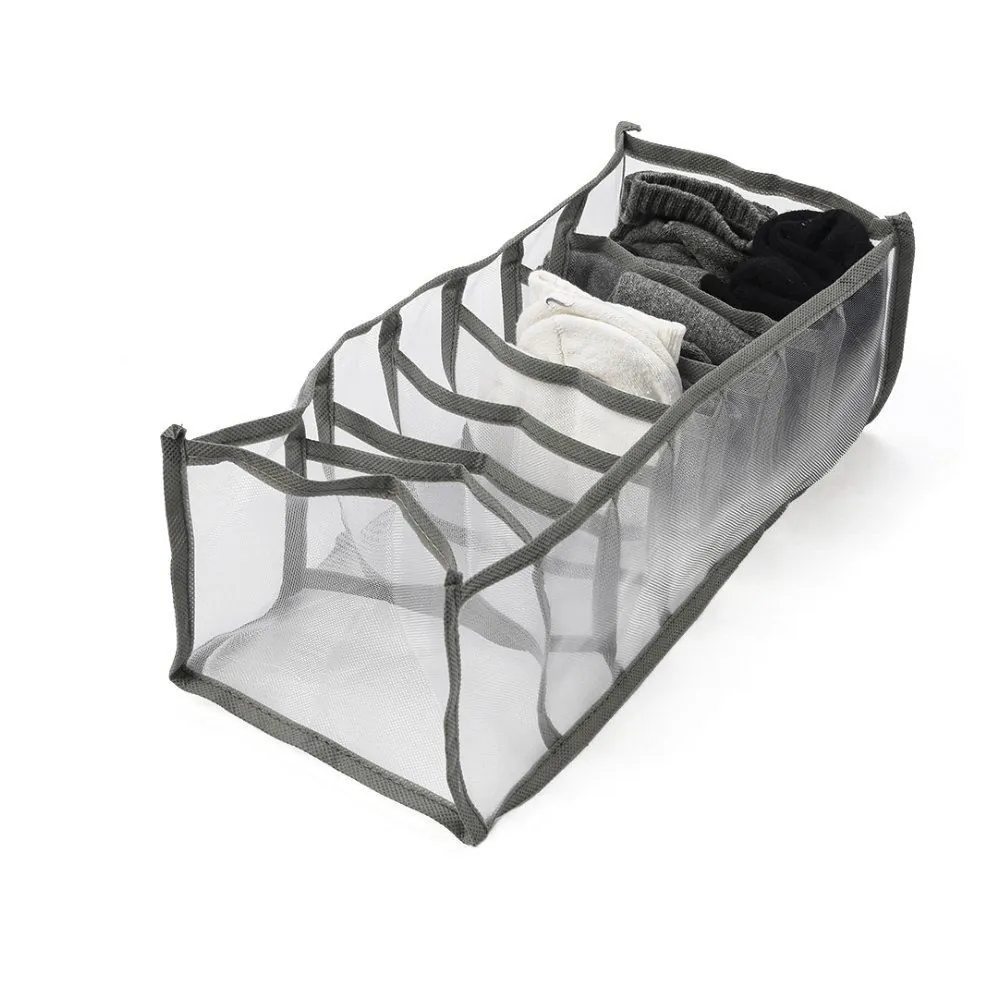 Organizador de Gaveta com 7 Divisórias Clink - Cinza