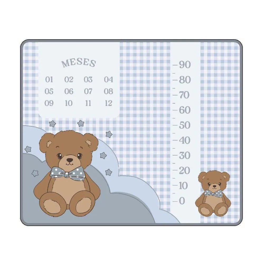 Painel Mesversário Baby - Urso Azul
