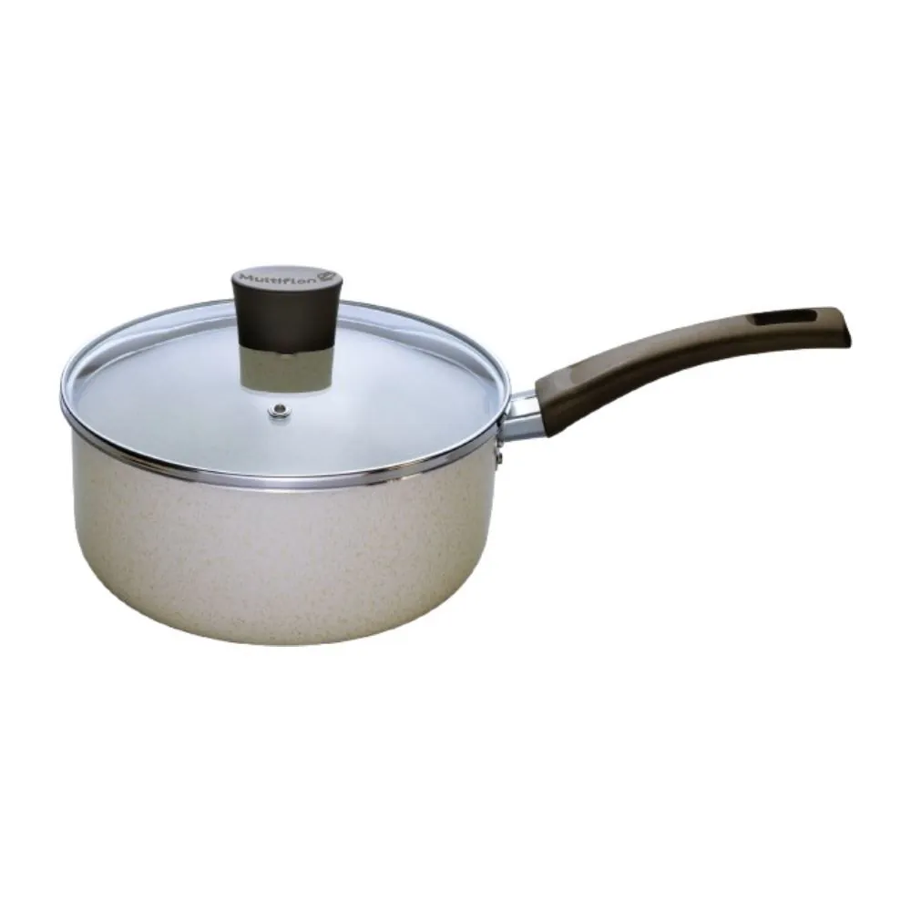 Panela Antiaderente Eko Multiflon 18Cm - Bege