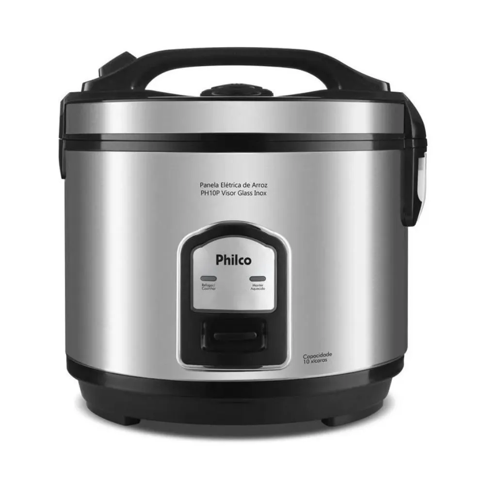 Panela de Arroz Elétrica Inox Philco PH10P Visor Glass