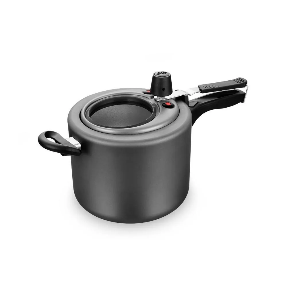 Panela de Pressão com Visor Superior Superflon Mta 4,5 Litros - Grafite