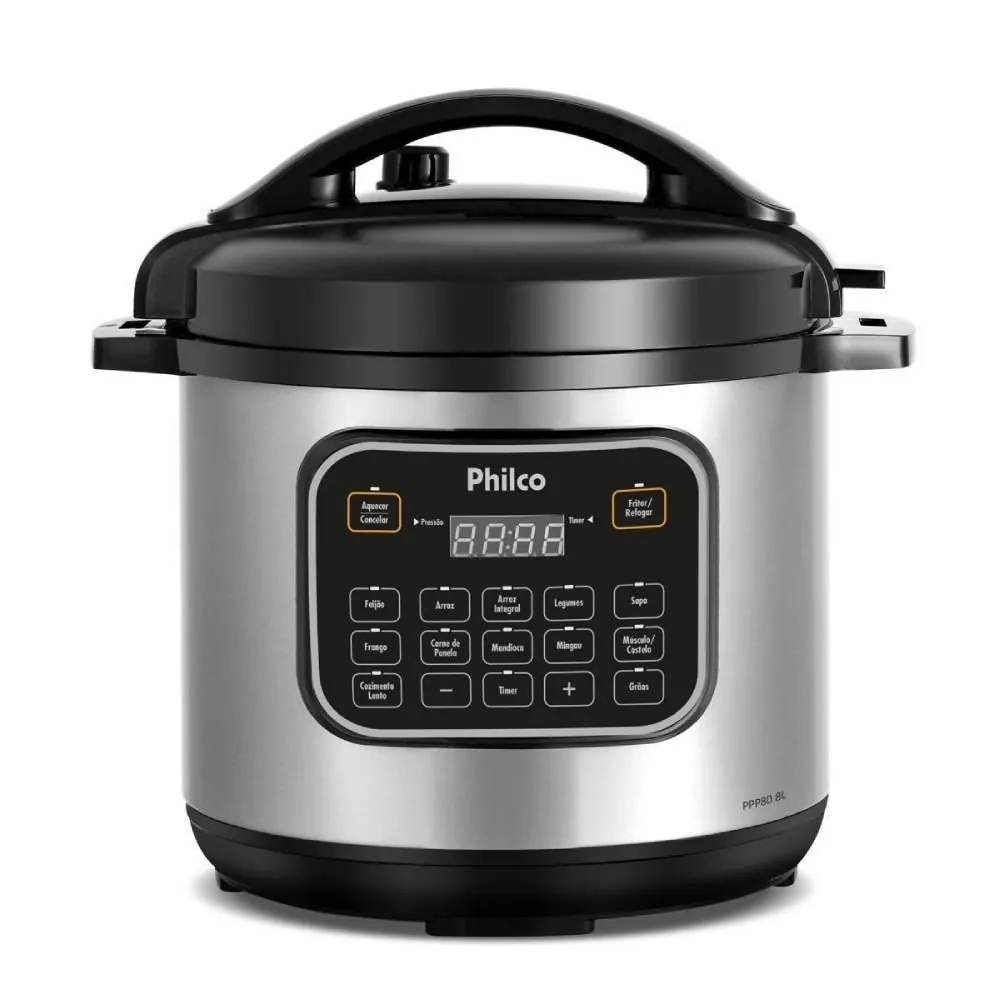 Panela de Pressão Elétrica Philco 8 Litros 12 Funções 1200W PPP80