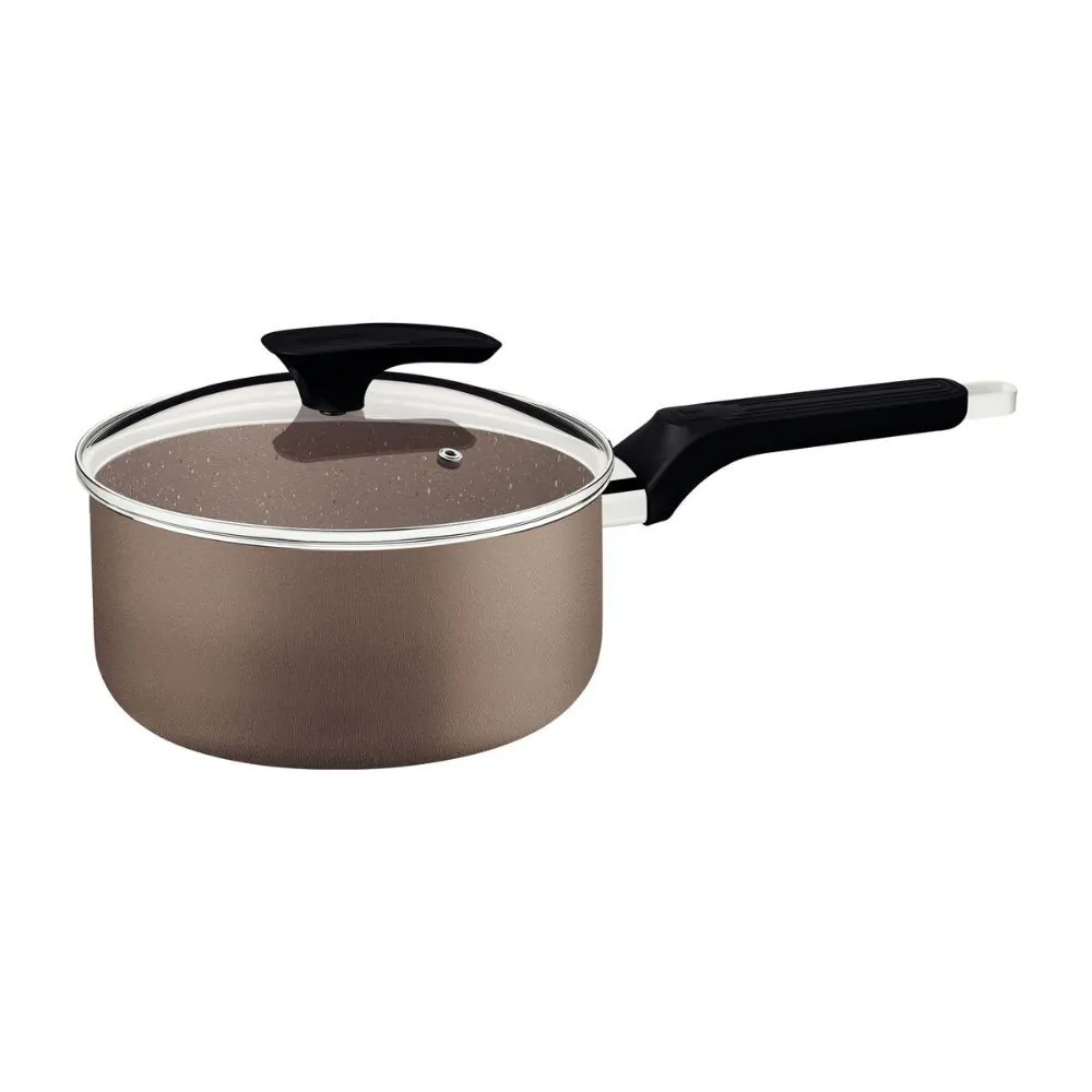 Panela com Tampa Milazzo 20Cm Starflon Max Amêndoa Tramontina - Milazzo Amendoa