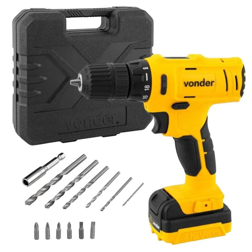 Parafusadeira e Furadeira Vonder 12V Pfv120 - Bivolt