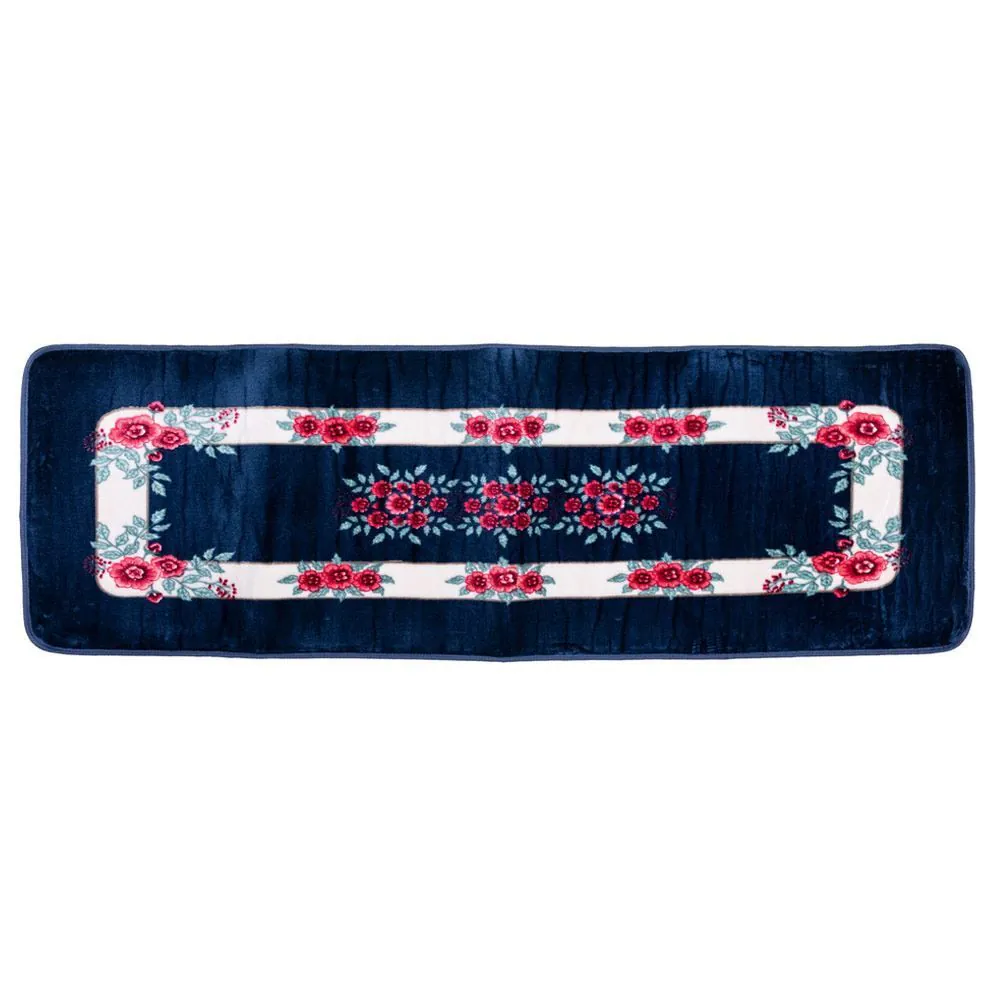 Tapete Passadeira Sevilha 60Cmx1,80 m - Floral Azul
