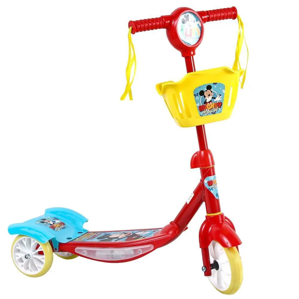 Patinete 3 Rodas Luzes e Som Mickey Toys - HBR0586