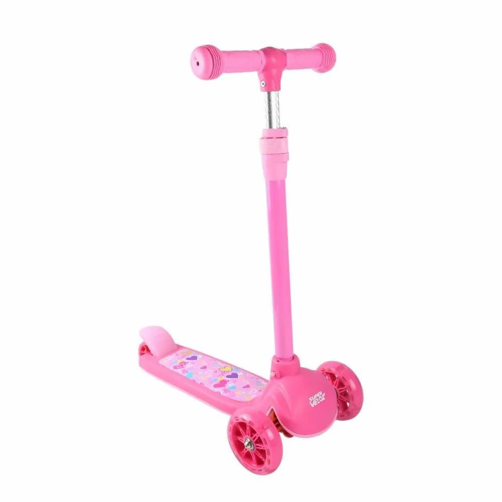 Patinete Pop Pink 3 Rodas com Som e Led Toys - Toys