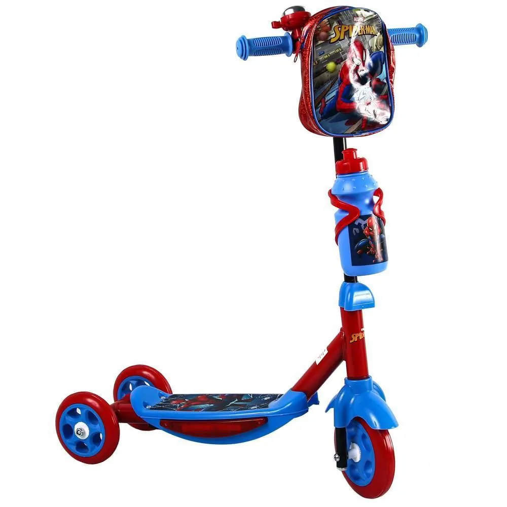 Patinete Spiderman 3 Rodas com Garrafa e Mochila Toys - HBR0590