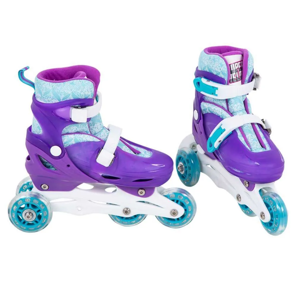 Patins 2 em 1 Lilás 32 a 35 com Acessórios Toys - HBR0429