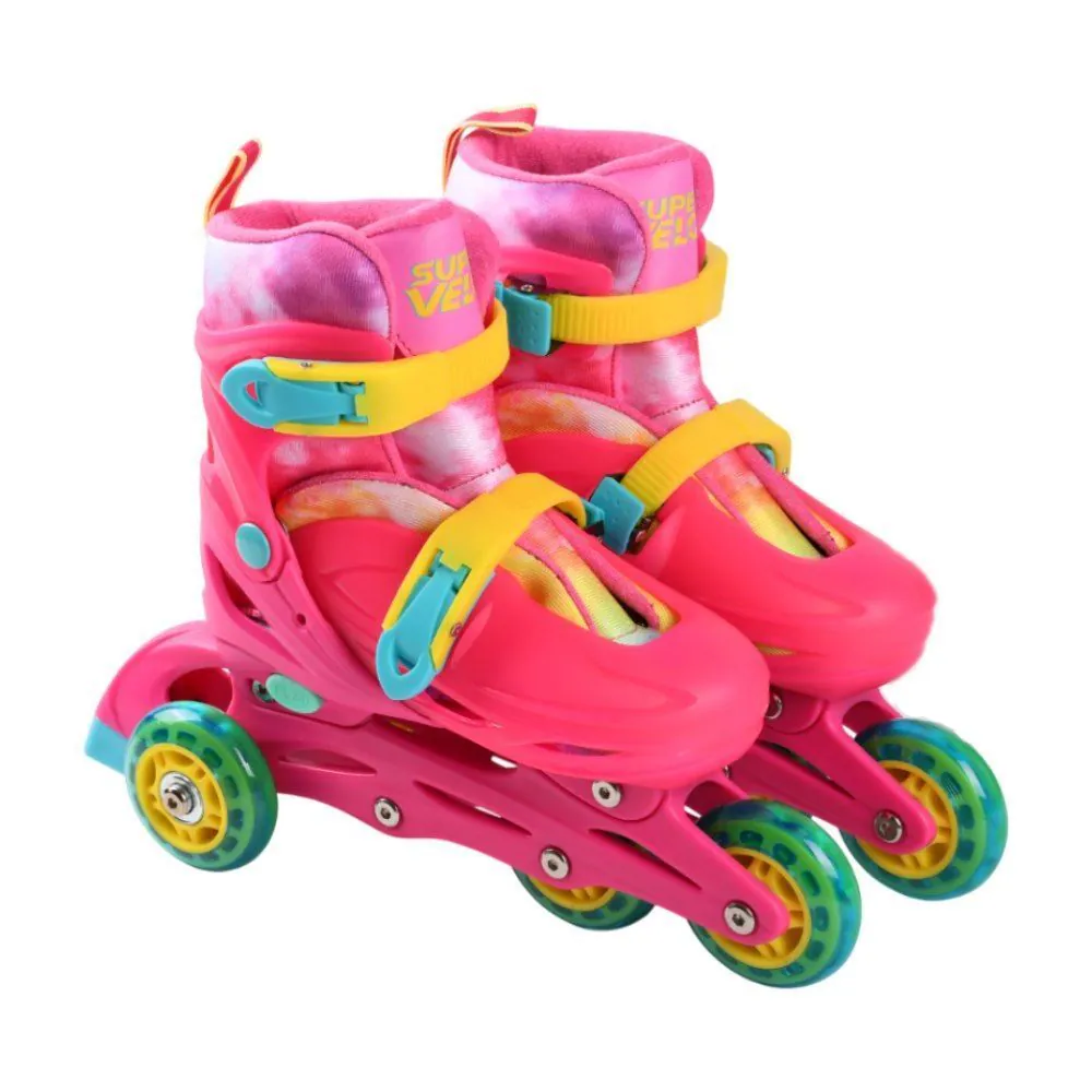 Patins Feminino 2 em 1 Ajustável 32 a 35 Toys - HBR0883