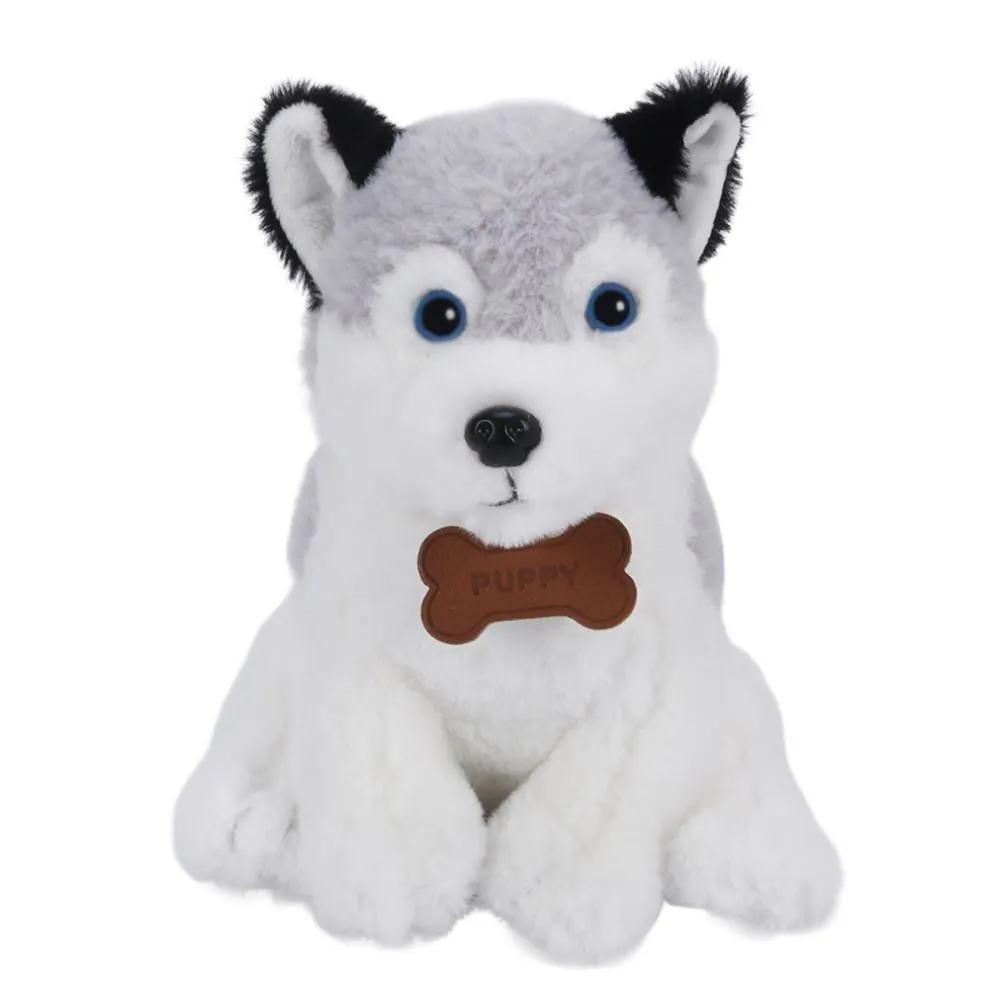 Pelúcia Cachorro Husky Sentado Cinza - Toys