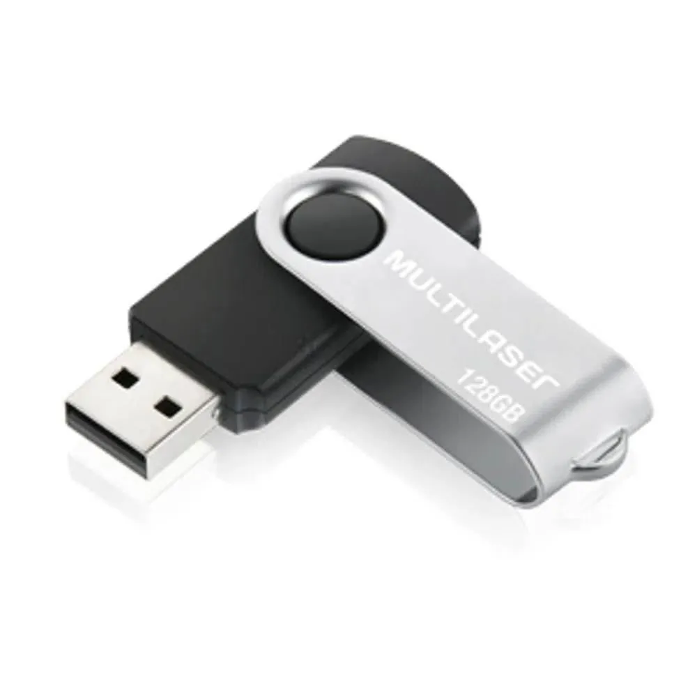 Pen Drive Twist 128Gb Multilaser - Preto