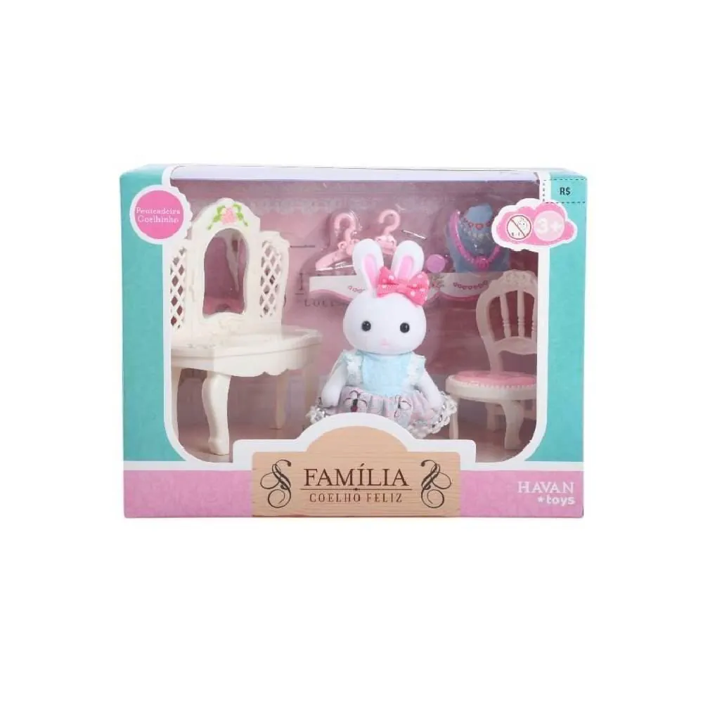 Penteadeira e Acessórios Família Coelho Toys - HBR0877