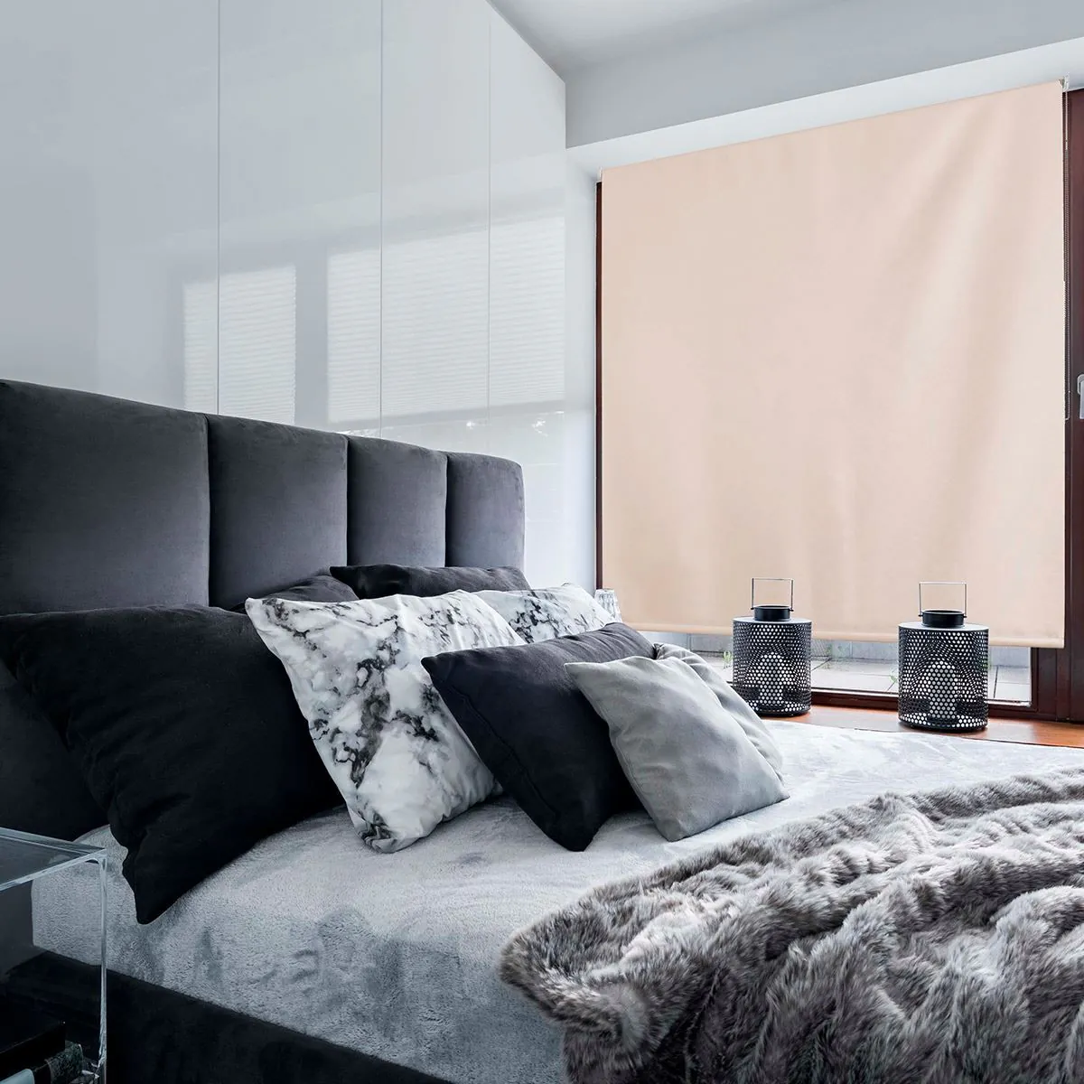 Persiana Blackout em Rolo 1,40X1,60M Evolux - Creme