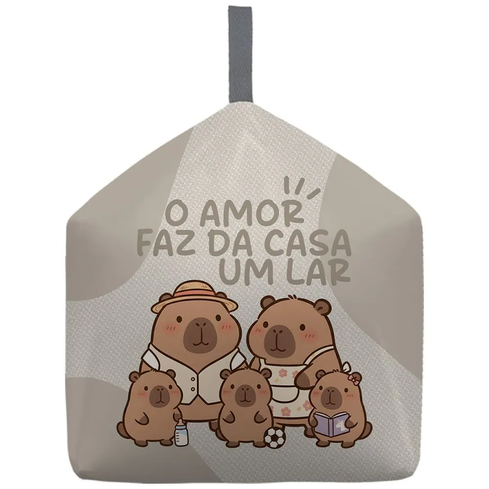 Peso de Porta Decorativo - Capivara Familia