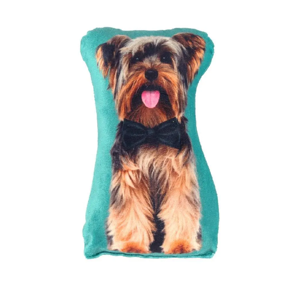Peso de Porta Decorativo Pet - Yorkie Verde