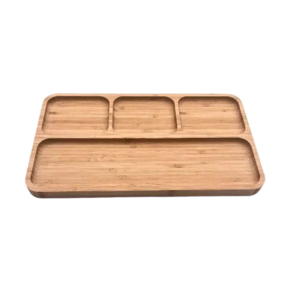 Petisqueira 4 Divisões 33Cm - Bambu