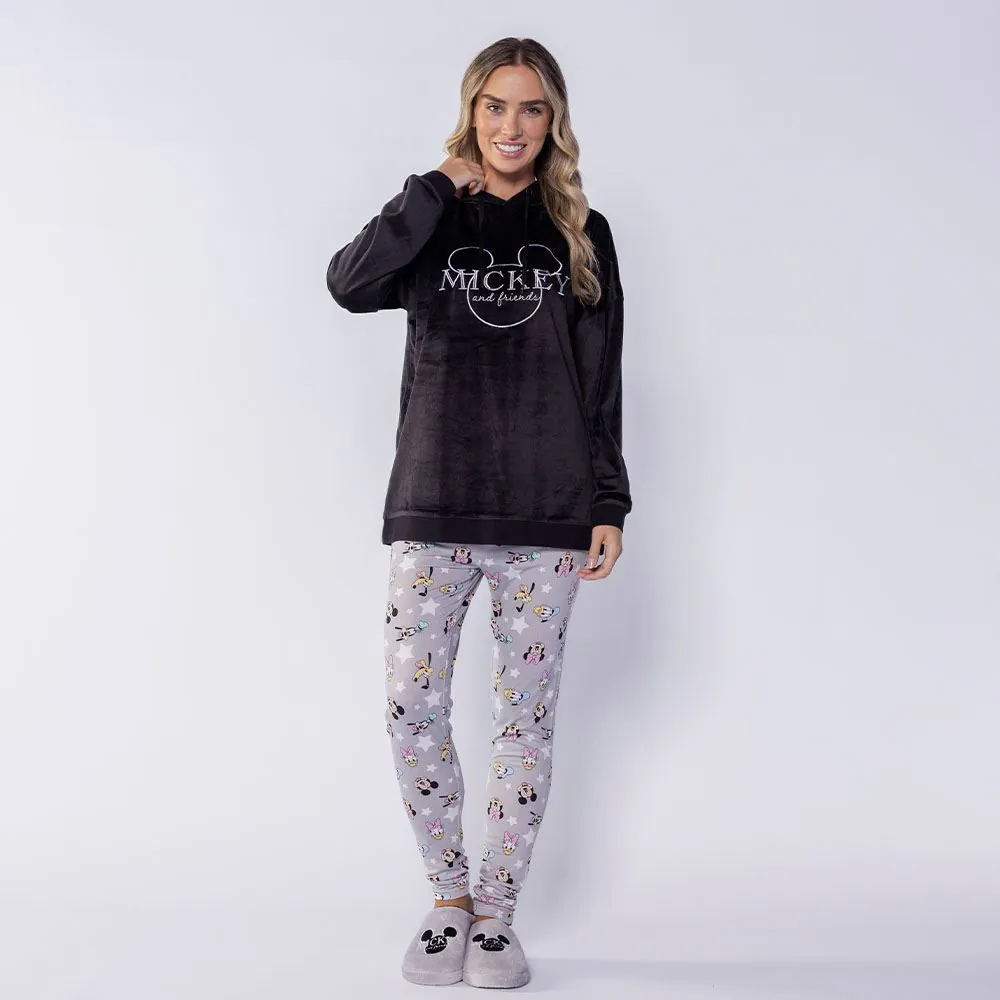 Pijama Feminino Longo em Plush Disney Mickey & Friends