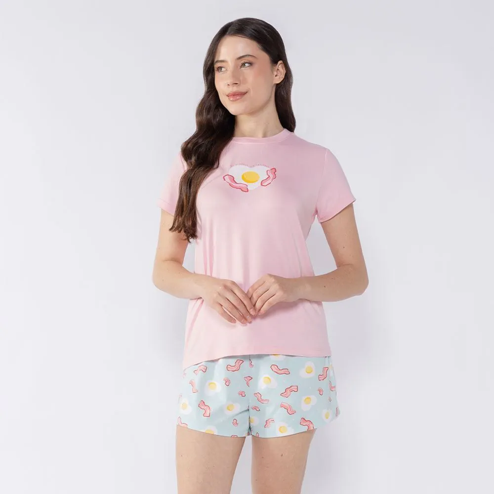 Pijama Feminino Curto Egg Camila Moretti Rosa