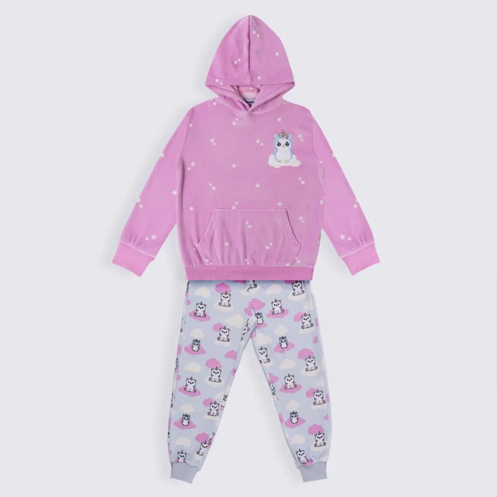 Pijama Infantil Menina 4 a 10 Anos Magic Sky Marmelada Rosa