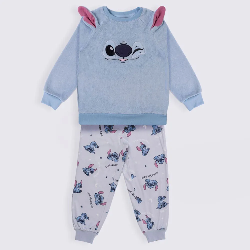 Pijama Infantil Menina 4 a 10 Anos Orelha 3D Disney Stitch