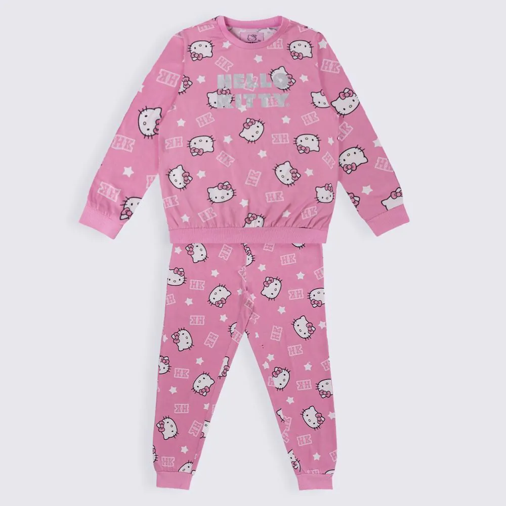 Pijama Infantil Menina 4 a 10 Anos Peletizado Sanrio Hello Kitty