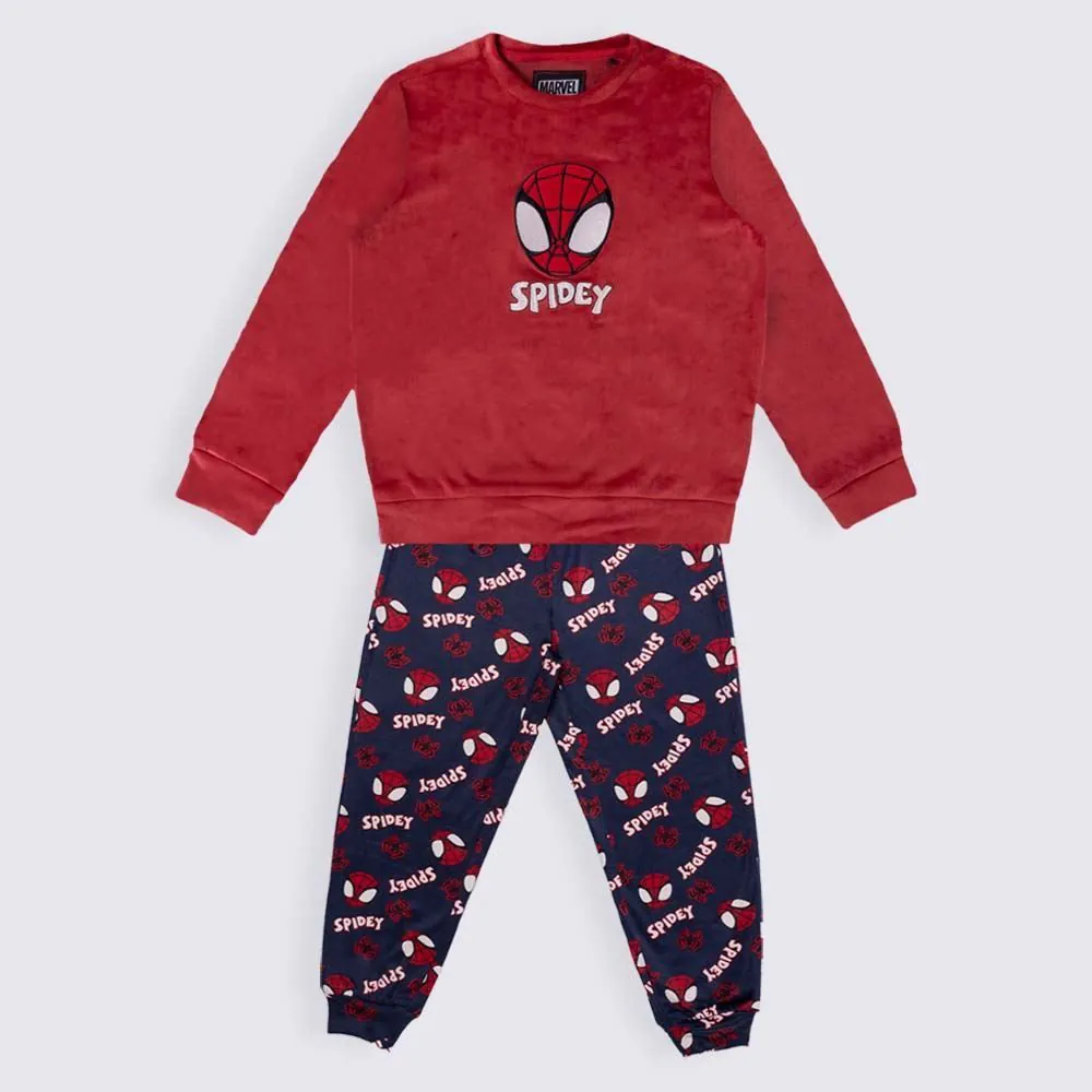 Pijama Infantil Menino 4 a 10 Anos em Plush Marvel Spidey