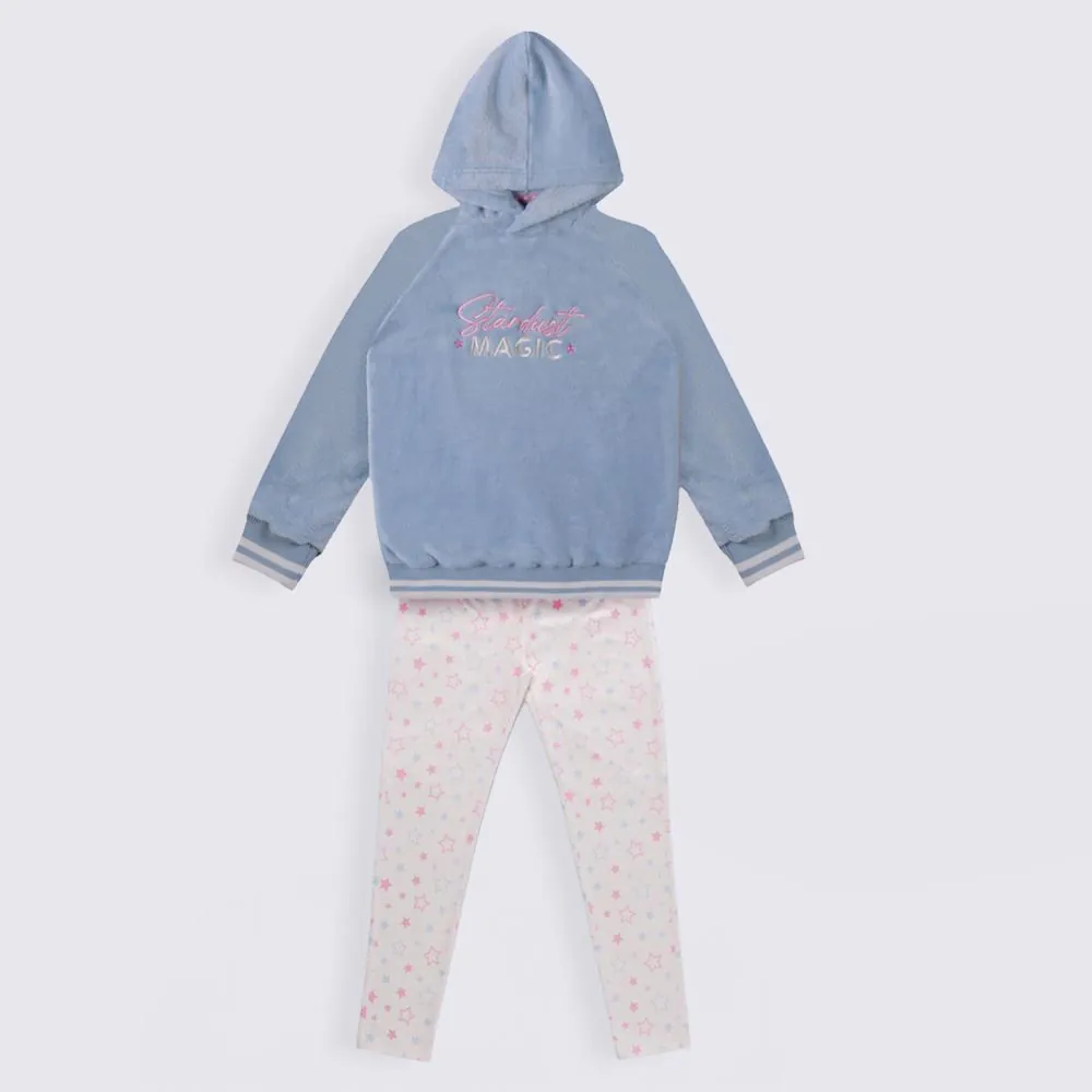 Pijama Juvenil Menina 12 a 16 Anos em Fleece Marmelada Estampado