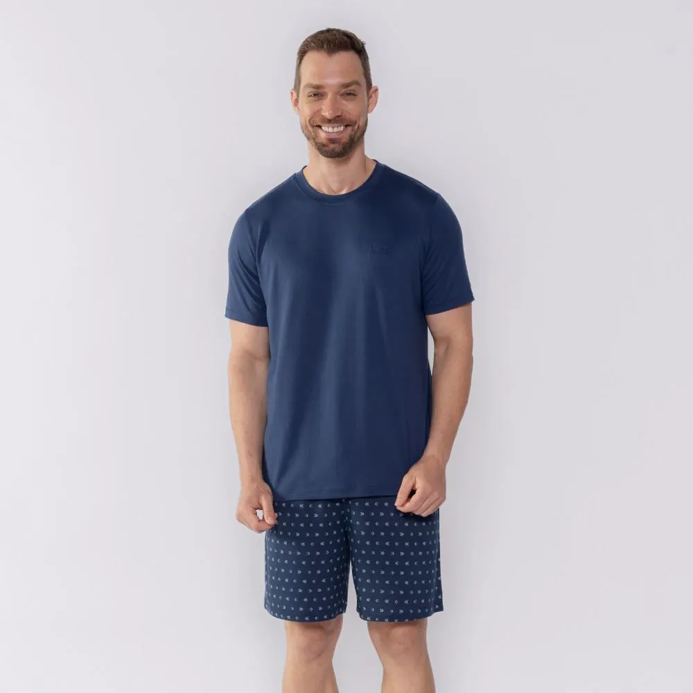 Pijama Masculino Curto Marc Alain Azul